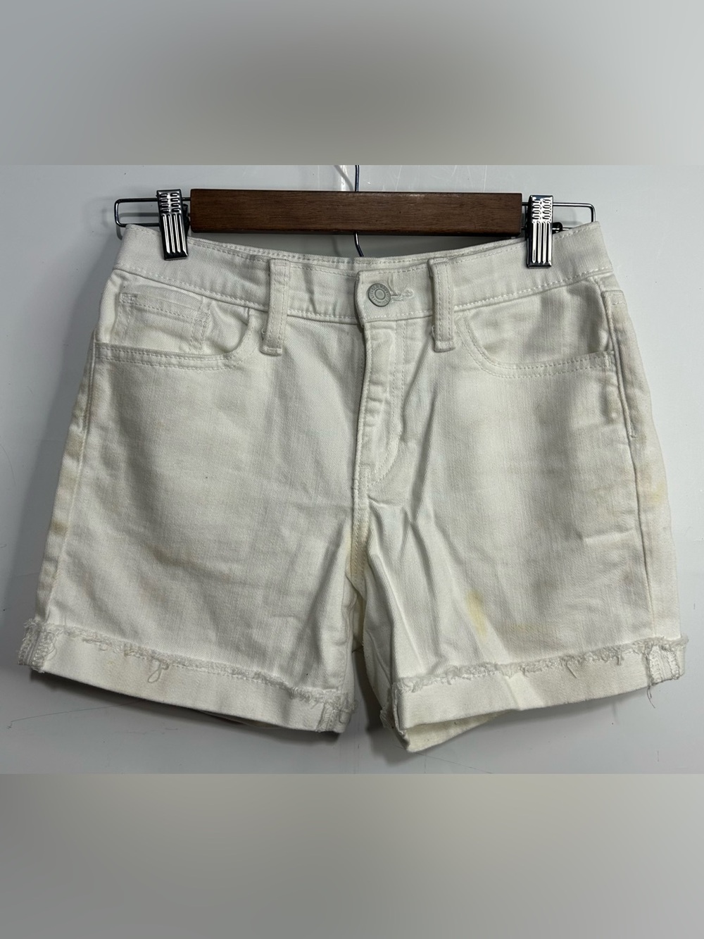 5 for $25🔥Old Navy Cuffed Hem White High-Rise Denim Shorts Girls Size 12